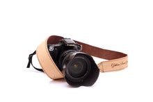 Load image into Gallery viewer, Golden arrow leather camera strap belt