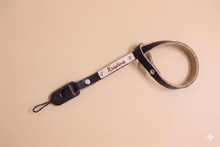 Load image into Gallery viewer, Personalized leather camera wrist strap product photo