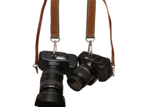 The Commando - Dual Leather & Nylon Camera Strap